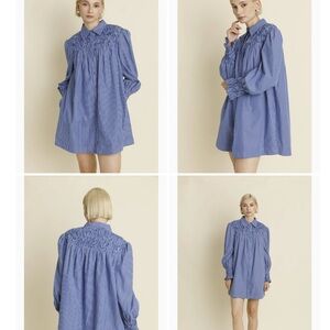 Before You Smocked Stripe Shirt Dress